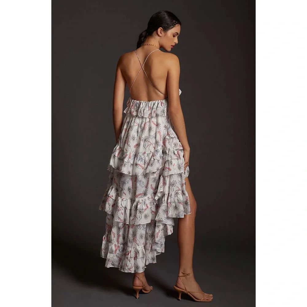Anthropologie Magali Pascal Ruffled High-Low Mini Dress - Picture 4 of 7